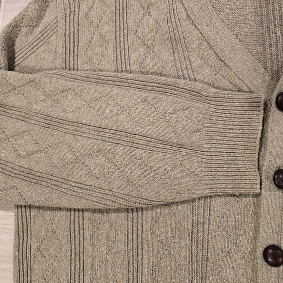 OSCAR DE LA RENTA Cotton Knit Cardigan Button Up Natural Sweater Men’s XL. - Picture 5 of 13